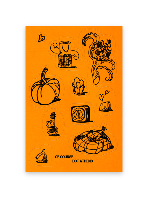 Foodie sticker sheet
